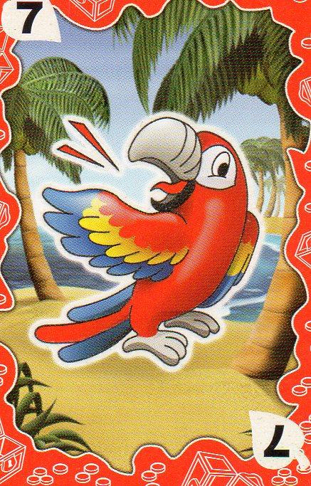 CROMO COLECCION CEREALES COCO POPS: Busqueda del tesoro. Cromo 7 rojo