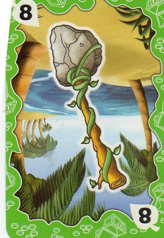 CROMO COLECCION CEREALES COCO POPS: Busqueda del tesoro. Cromo 8 verde