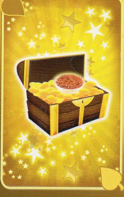 CROMO COLECCION CEREALES COCO POPS: Busqueda del tesoro. Cromo dorado cofre