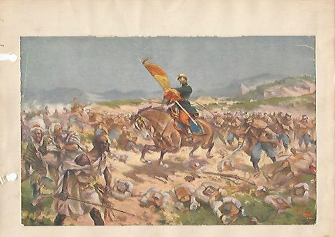 LAMINA 5296: Cuadro representando batalla del ejercito de España