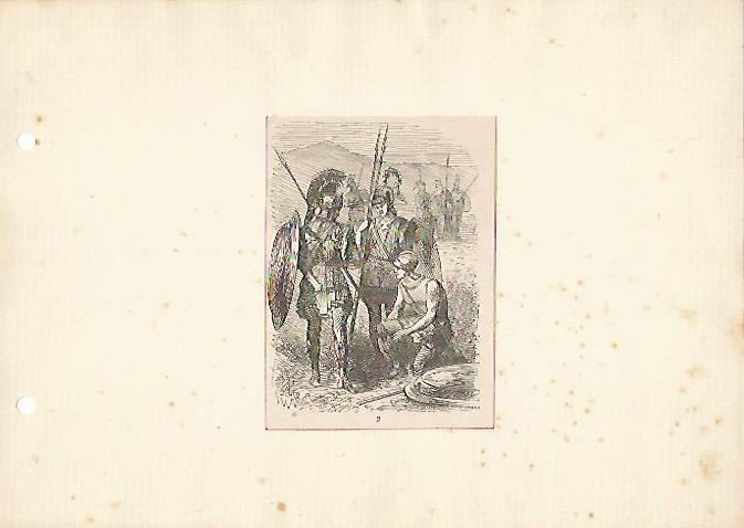 LAMINA 5321: Dibujo de batalla antigua