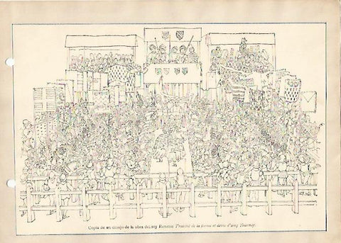 LAMINA 5325: Copia de dibujo de la obra del rey Renato