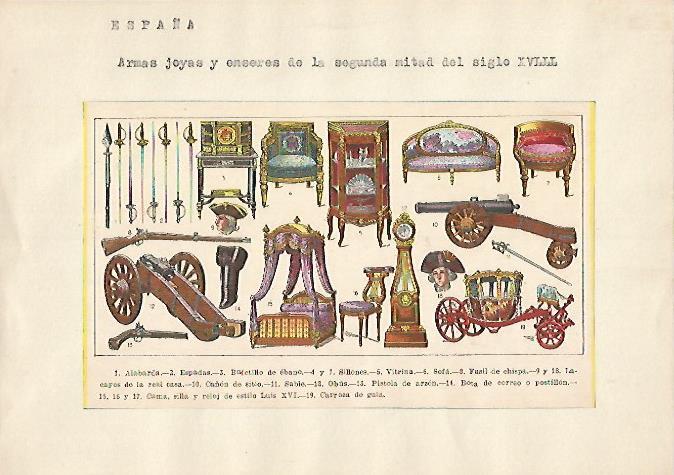 LAMINA 5337: Armas del siglo XVIII