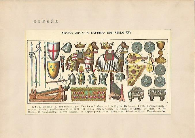 LAMINA 5341: Armas del siglo XIV