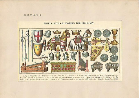 LAMINA 5341: Armas del siglo XIV