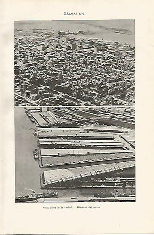 LAMINA SALVAT 80001: Vista aerea de Galveston