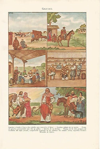 LAMINA SALVAT 80032: Gauchos