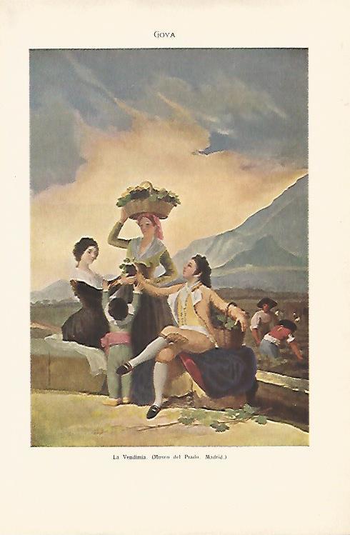 LAMINA SALVAT 80038: La Vendimia por Goya