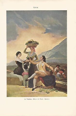 LAMINA SALVAT 80038: La Vendimia por Goya