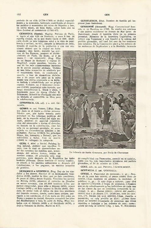 LAMINA SALVAT 80067: La infancia de Santa Genoneva por Chavannes