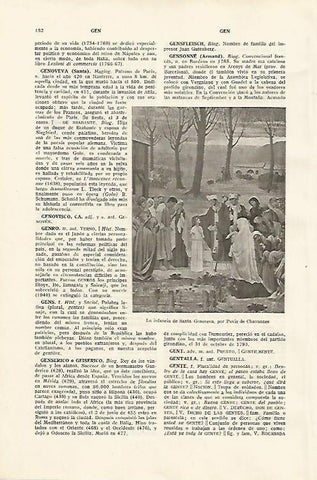 LAMINA SALVAT 80067: La infancia de Santa Genoneva por Chavannes