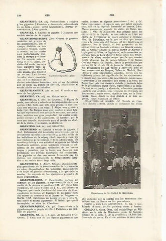 LAMINA SALVAT 80077: Gigantes de la ciudad de Barcelona