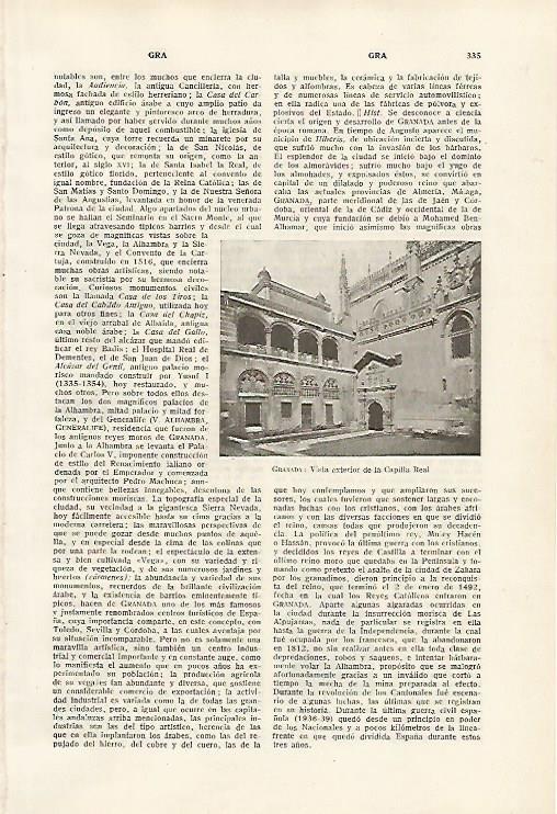 LAMINA SALVAT 80095: Capilla Real de Granada