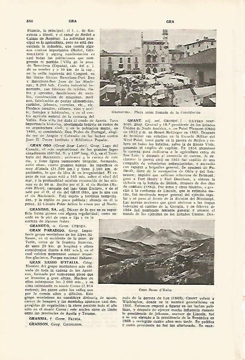 LAMINA SALVAT 80102: Plaza de Granollers Barcelona