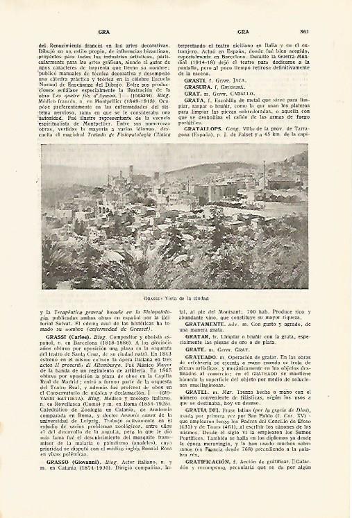 LAMINA SALVAT 80103: Vista de Grasse