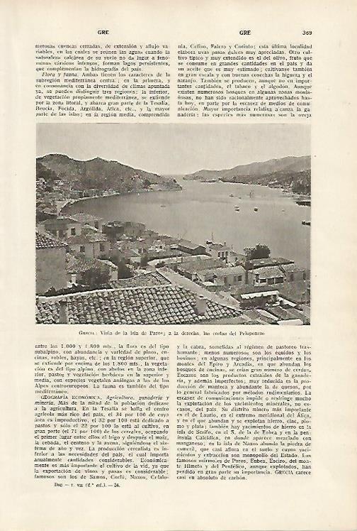 LAMINA SALVAT 80106:Isla de Paros Grecia