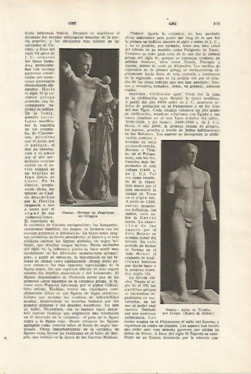 LAMINA SALVAT 80109: Hermes de Praxiteles