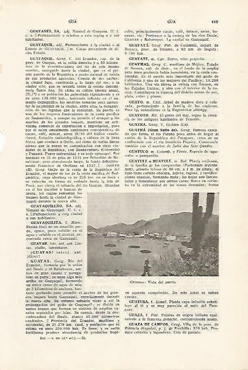LAMINA SALVAT 80124: Puerto de Guaymas