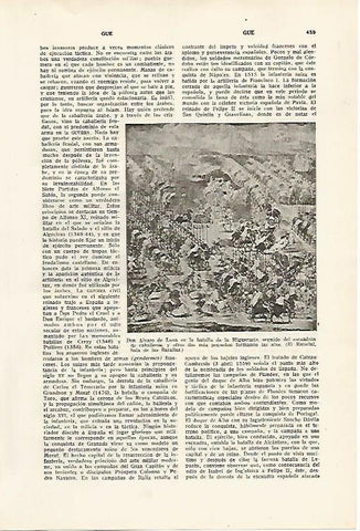 LAMINA SALVAT 80127: Alvaro de Luna en la batalla de la Higueruela