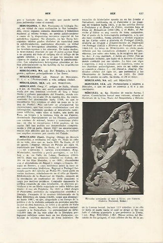 LAMINA SALVAT 80167: Hercules arrojando al mar a Licas