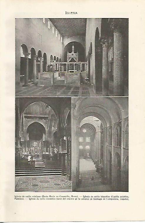 LAMINA SALVAT 80218: Iglesia de Roma Palermo y Santiago de Compostela