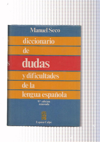 Diccionario de dudas y dificultades de la lengua española