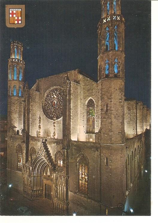 Postal 020017 : Barcelona. Iglesia de Santa Maria del Mar