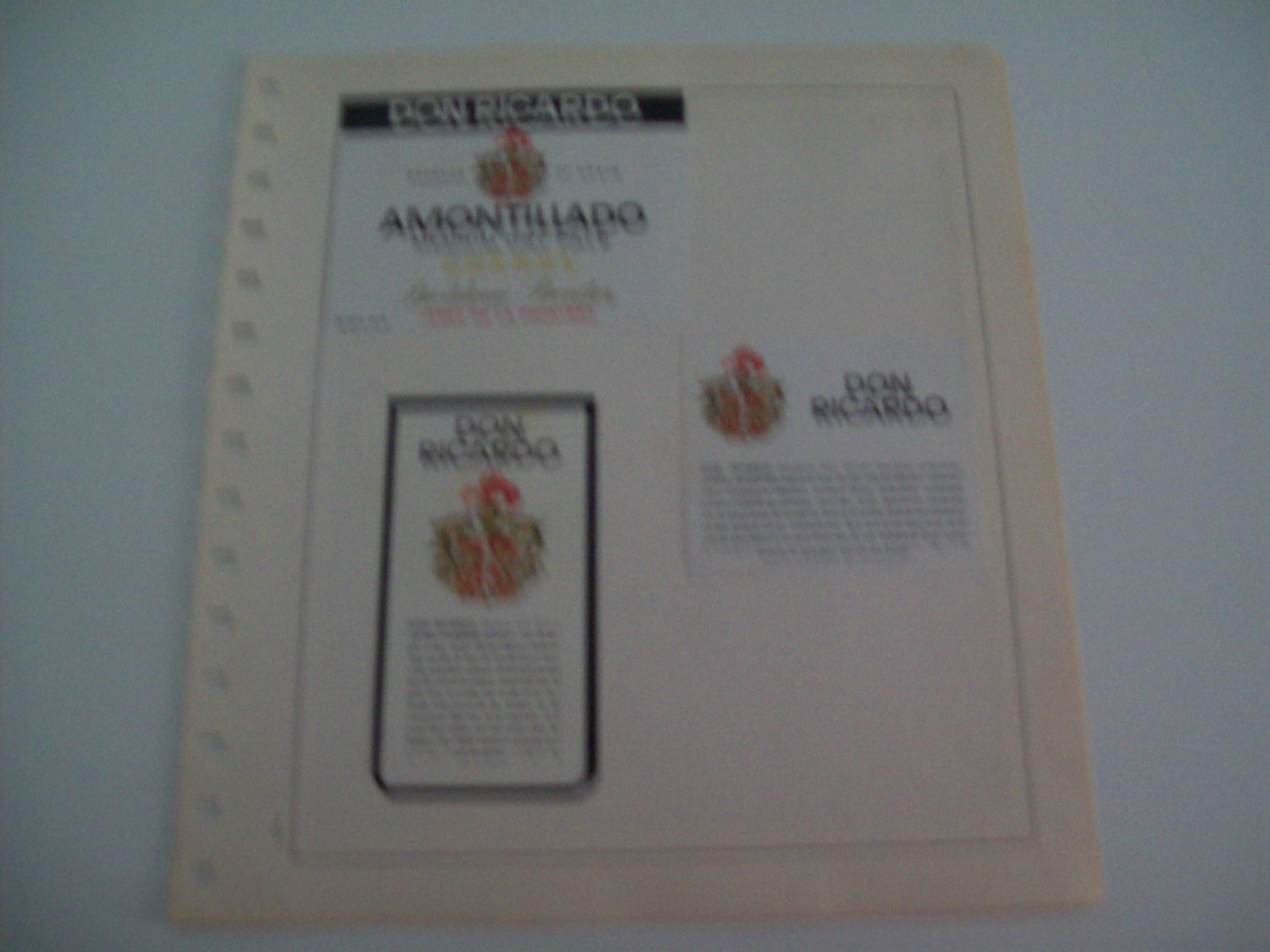 ETIQUETA LICOR 2228: Don Ricardo