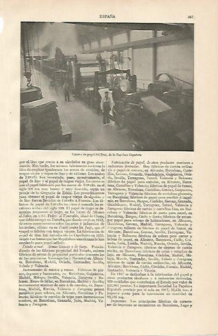 LAMINA ESPASA 10123: Fabrica de papel del Prat Barcelona