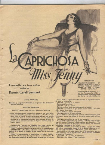 Lecturas numero 154, marzo 1934: La caprichosa Miss Jenny de Ramon Caralt Sanroma