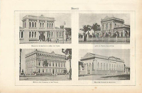 LAMINA ESPASA 1746: Vistas de Maceio Brasil
