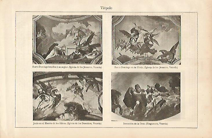 LAMINA ESPASA 8416: Frescos de Tiepolo en Venecia Italia