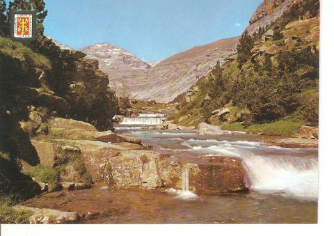 Postal 031516 : Parque Nacional de Ordesa. Gradas de Soaso al fondo Pico Sun de Ramon