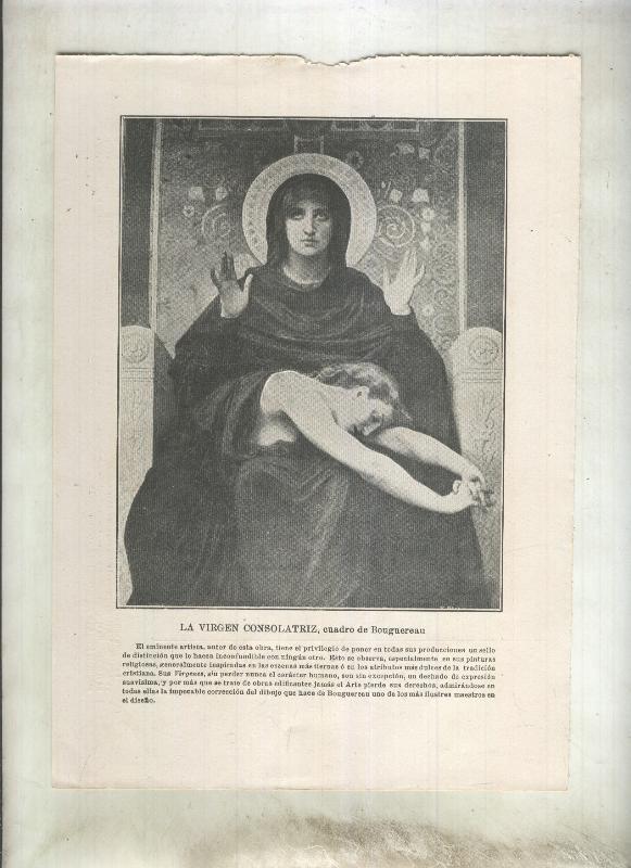 Joyas del Arte lamina numero 01: La Virgen Consolatriz de Bouguerau