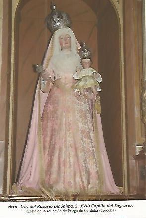 POSTAL 54206: Nuestra Señora del Rosario del siglo XVII. Priego de Cordoba Cordoba