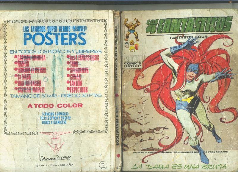 Vertice: Los 4 Fantasticos tapa carton numero 47: la dama es una bruja