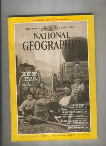 National geographic 1986 august:Oregon trail  the itch to move west (algun subrayado en el texto)