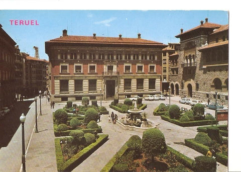 Postal 041744 : Teruel. Plaza General Varela y Banco de España