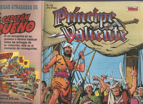 El Principe Valiente de Ediciones B numero 63 (numerado 2 en trasera)