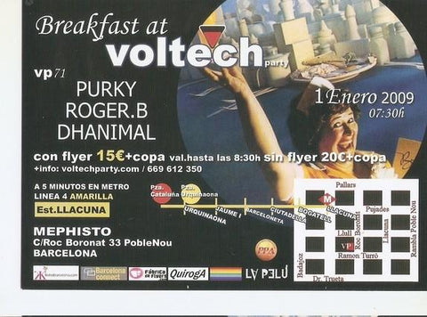 Postal 047102 : Breakfast at voltech party