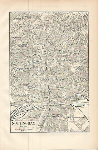 LAMINA ESPASA 9590: Plano de Nottingham Inglaterra