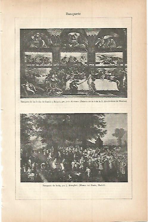 LAMINA ESPASA 9731: Banquete de boda por Brueghel