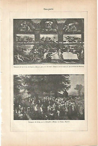 LAMINA ESPASA 9731: Banquete de boda por Brueghel