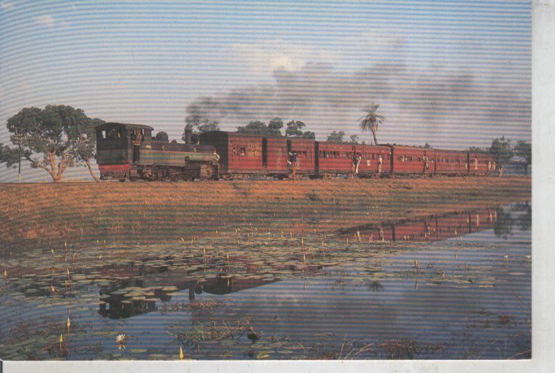 Postal 011892: Locomotive 131 - AK 14 en 1984, Ligne Burdwan a Katwa