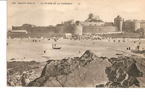 Postal 026995 : Saint Malo, La plage et le château