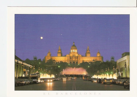 Postal 027912 : El Barcelones, Capvespre a linterior del recinte firal de lExposicio de Montjuïc (Barcelona)