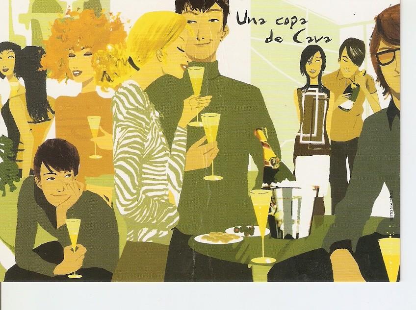 Postal 024220 : Cava la copa diferente
