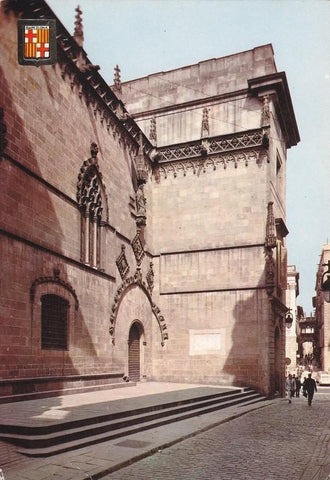 Postal 60268: Fachada gotica del ayuntamiento (Barcelona)