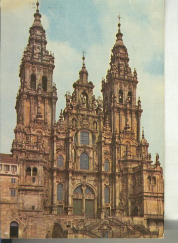 Postal 011577. Fachada Obradoiro de la catedral de Santiago