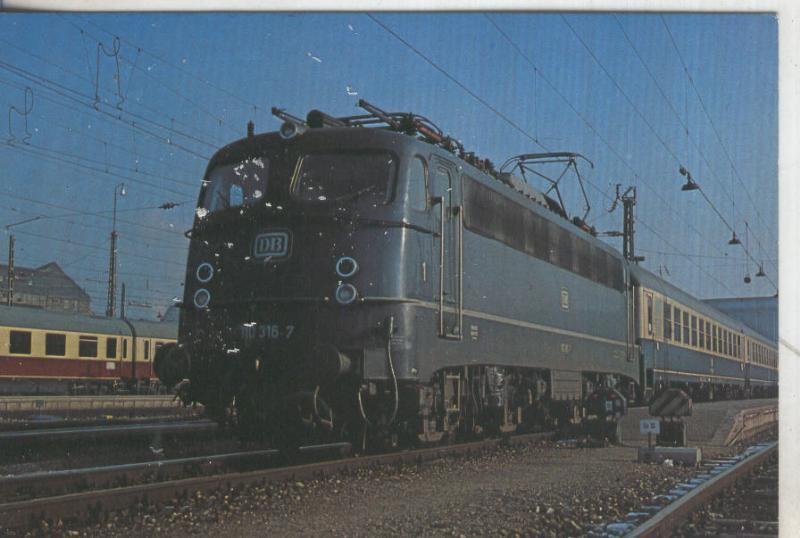 Postal 013866: Tren  Lokomotiven 110 316-7 im dezember 1977